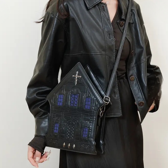 Black Gothic House Purse - Picture 4 of 5